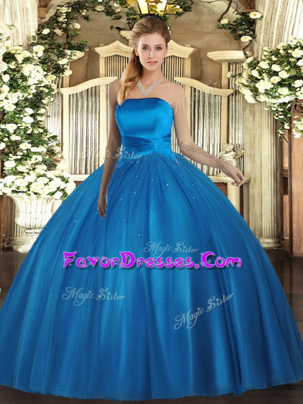 Attractive Tulle Sleeveless Floor Length Quinceanera Gowns and Ruching