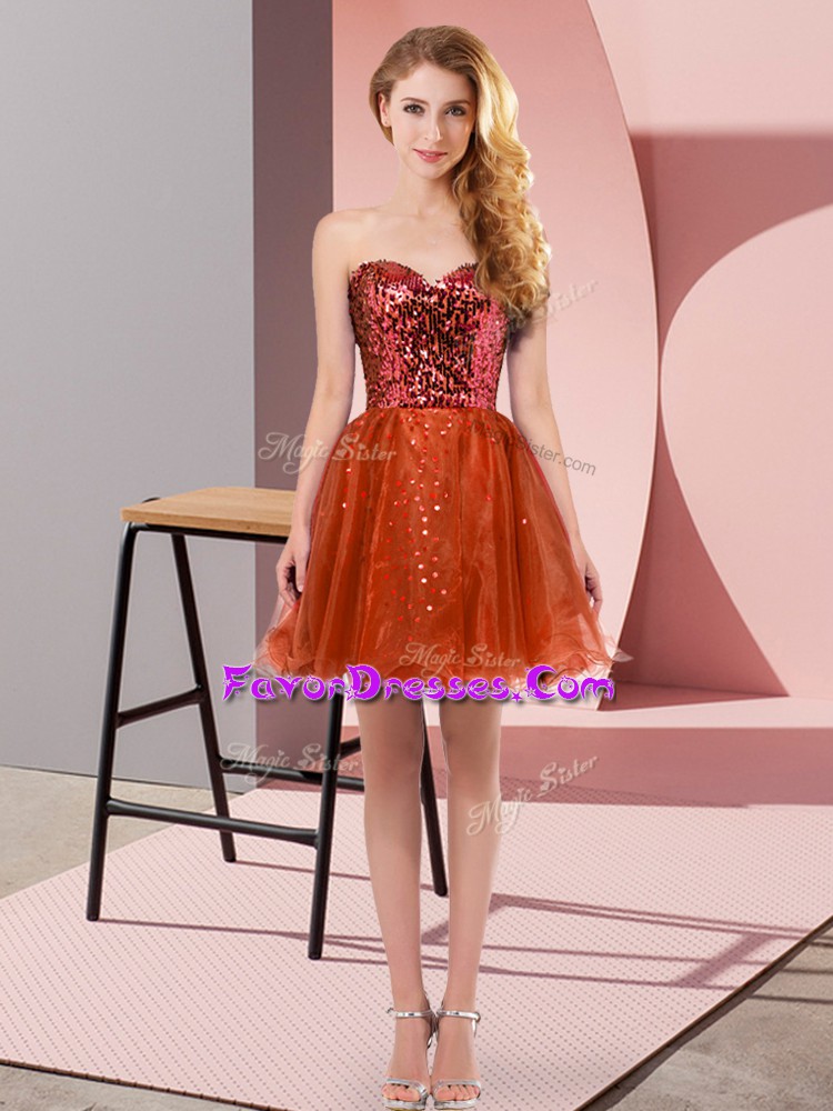 Fantastic Tulle Sleeveless Mini Length and Sequins