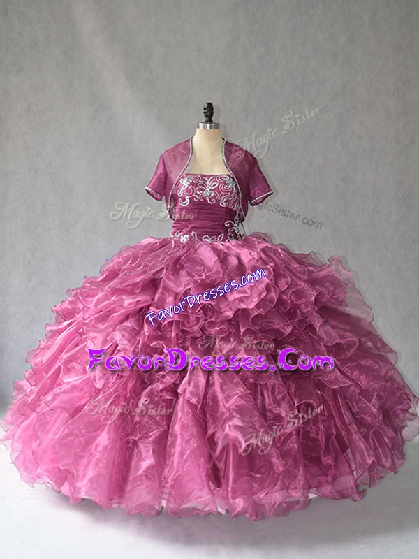 Gorgeous Floor Length Ball Gowns Sleeveless Burgundy Quinceanera Dresses Lace Up