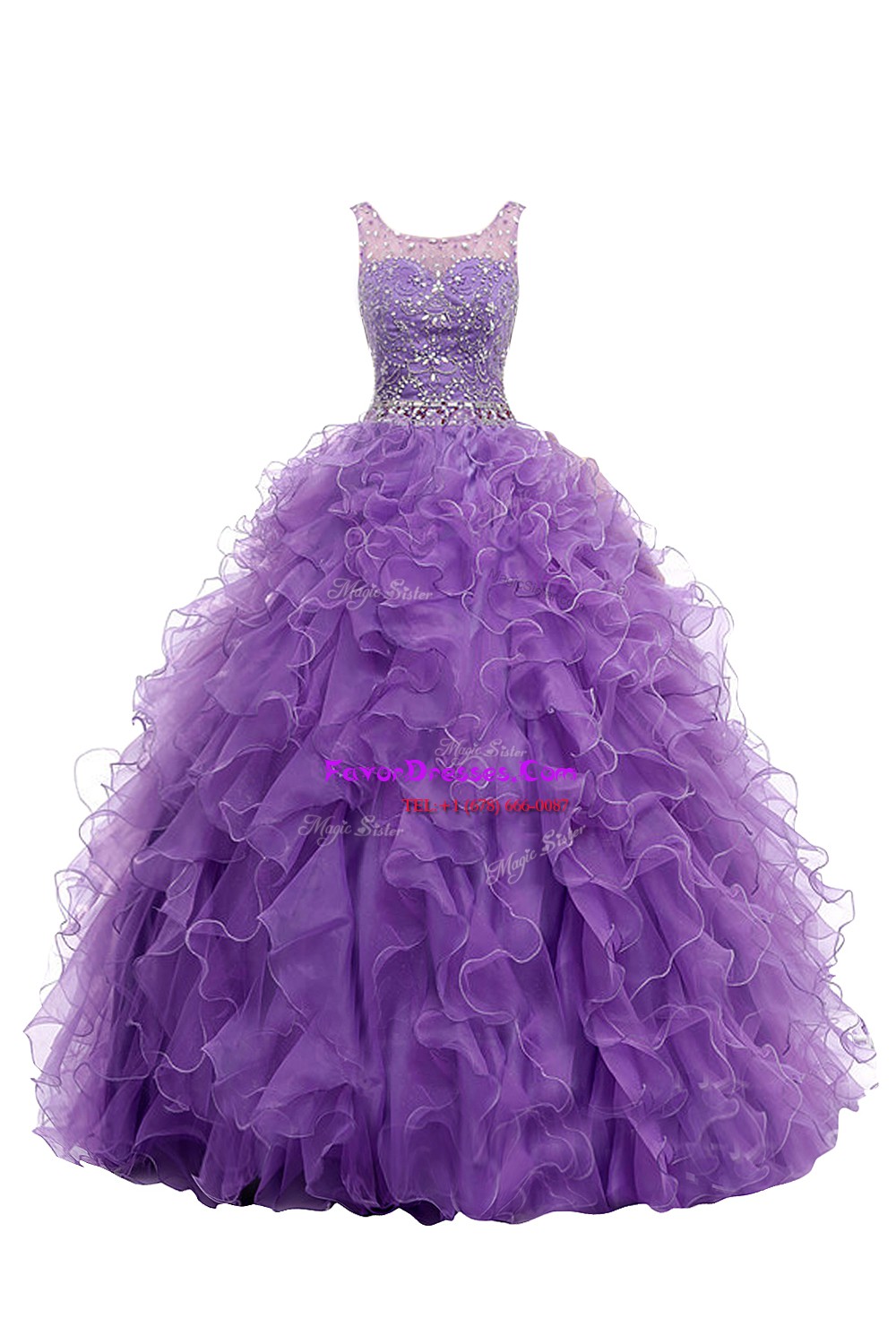 Decent Straps Purple Sleeveless With Train Beading and Belt Zipper Prom Dresses