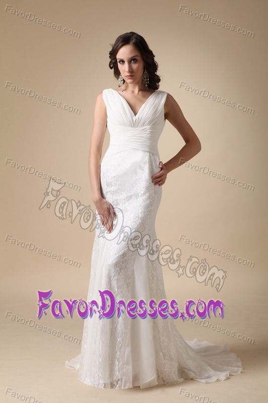 Home  Wedding Dresses  Low Cost Wedding Dresses  Dressy Column V ...