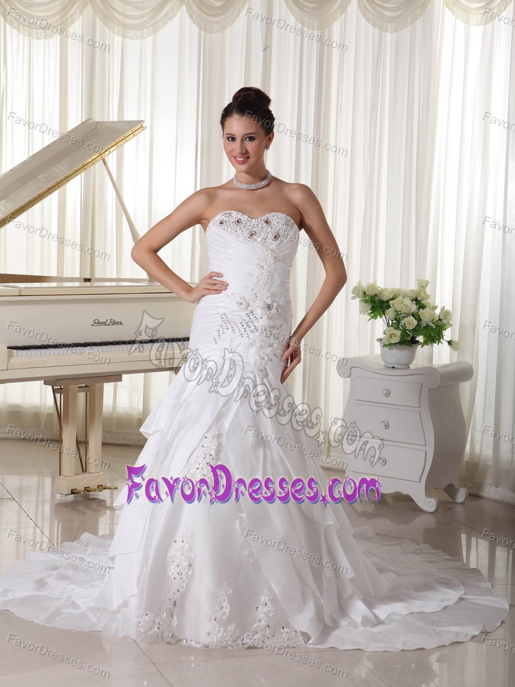 Fashionable Wedding Taffeta Anniversary Dress with Beading and Layers