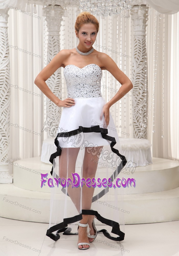 Brand New Beading Dress for Prom with Sweetheart Neck in Satin and Tulle
