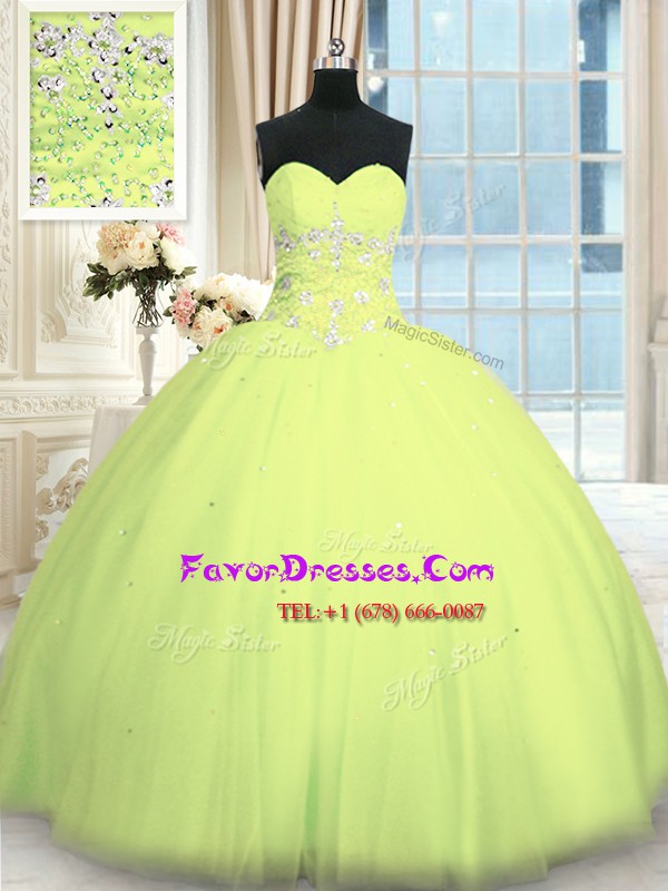 Sleeveless Appliques Lace Up Sweet 16 Quinceanera Dress