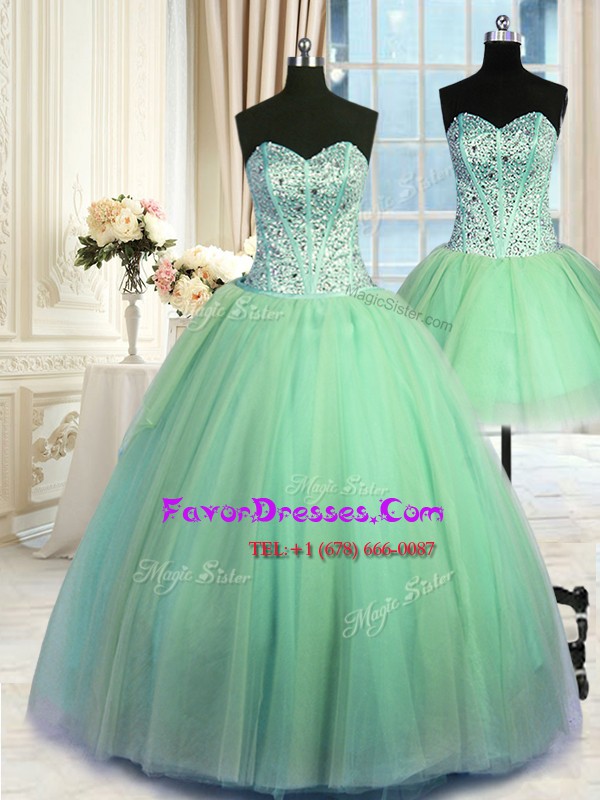  Three Piece Quinceanera Dresses Military Ball and Sweet 16 and Quinceanera and For with Beading Sweetheart Sleeveless Lace Up