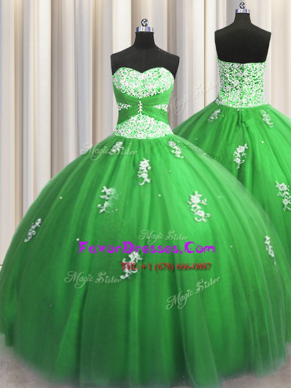 Romantic Floor Length Ball Gowns Sleeveless Ball Gown Prom Dress Lace Up