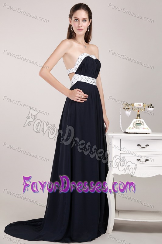 Low Price Backless Sweetheart Prom Party Dress with Beading