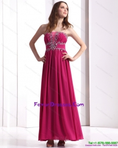 Sophisticated Strapless Floor Length 2015 Prom Dress with Beading