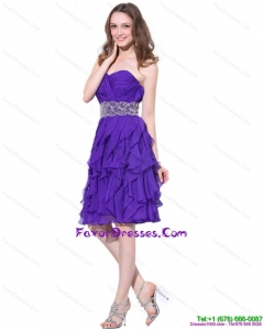 Popular Sweetheart Ruffled Perfect Prom Dresses with Appliques
