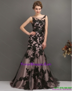 Gorgeous and Cheap Appliques Multi Color 2015 Prom Dress with Appliques