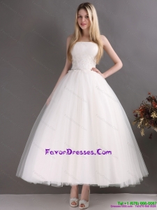 2015 Beautiful Sweetheart Ankle-length Lace Bridal Dress
