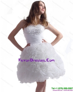 2015 Beautiful Sweetheart Bridal Dress with Lace and Ruffles