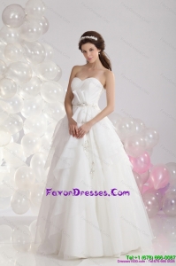 2015 Beautiful Sweetheart Bridal Dress with Paillette and Ruching