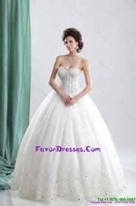 Couture 2015 Sweetheart Wedding Dress with Beading and Lace