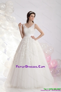 2015 Maternity A Line Lace Wedding Dress with Floor Length