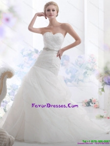 2015 Sweetheart Designer Wedding Dresses with Beading