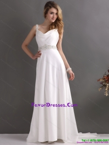 Maternity Straps Wedding Dress with Paillette for 2015