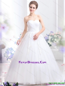 2015 Designer Sweetheart Wedding Dress with Lace