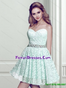 2015 Fashionable Sweetheart A Line Beading Light Blue Latest Prom Dresses