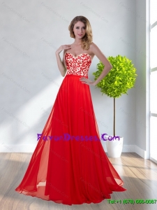 2015 Gorgeous Sweetheart Floor Length Prom Dresses with Ruching