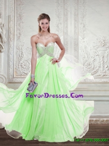 2015 Sweetheart Exclusive Latest Prom Dresses with Beading and Ruching
