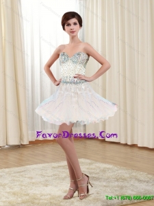 2015 Classical A Line Chiffon Sweetheart Beading Prom Dress in Light Blue