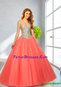 2015 The Super Hot Ball Gown Perfect Prom Dresses with Beading