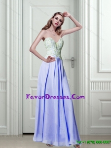 Cheap 2015 Sweetheart Empire Laverder Prom Dress with Appliques