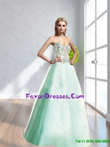 Cheap Appliques Sweetheart 2015 Prom Dress in Apple Green