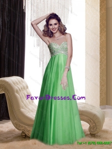 Cheap Appliques Sweetheart Floor Length Prom Dress for 2015 Spring