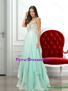 Decent Sweetheart Beading Prom Dresses in Apple Green