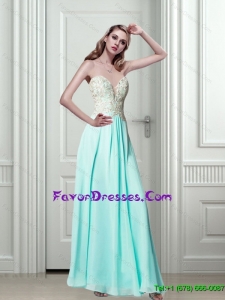 Pretty Sweetheart Empire 2015 Floor Length Prom Dress with Appliques