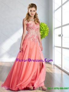 The Most Popular Square Empire Appliques Most Popular Prom Dresses in Coral Red