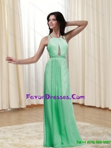 2015 Luxurious Halter Top Criss Cross Popular Mother Dresses with Beading and Ruching