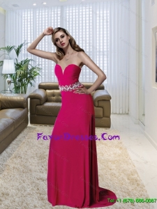 Exclusive Sweetheart Wine Red 2015 Popular Mother Dresses with Beading