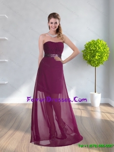 Perfect Ruching and Belt Strapless Plus Size Prom Dress for 2015 Spring