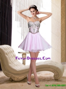 2015 Fashionable Sweetheart Mini Length Short Bridesmaid Dresses with Rhinestones