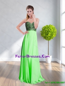 2015 Gorgeous Appliques Sweetheart Chiffon Popular Mother Dresses in Spring Green