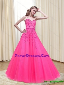 2015 Popular Ball Gown Sweetheart Bridesmaid Dresses with Beading