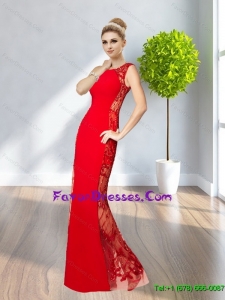 2015 The Brand New Style Bateau Red Mother Dresses with Beading