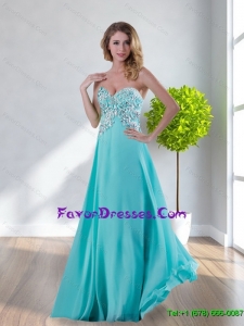 Elegant Sweetheart Empire Beading Blue Bridesmaid Dresses for 2015