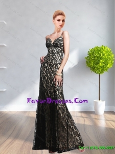 Exquisite Spaghetti Straps Lace 2015 Long Mother Dress in Multi Color