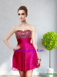 Popular Sweetheart Beading Bridesmaid Dresses for 2015 Spring