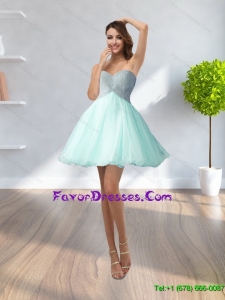 Pretty Sweetheart Beading and Appliques Short Bridesmaid Dress for 2015