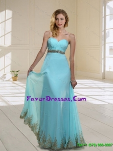 2015 Elegant Sweetheart Floor Length Mother Dress with Appliques