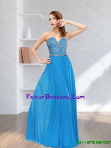 2015 Luxurious Sweetheart Floor Length Short Bridesmaid Dresses with Appliques