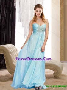 2015 Stylish Sweetheart Floor Length Bridesmaid Dress with Appliques