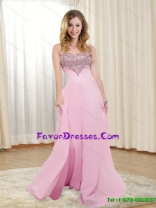 2015 Stylish Sweetheart Floor Length Prom Dress with Appliques