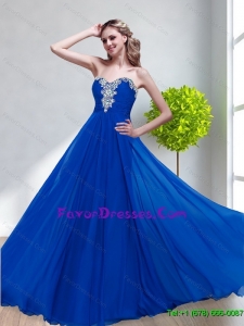 Pretty Royal Blue Sweetheart Empire Beading Chiffon 2015 Mother Dresses