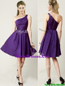 Latest One Shoulder Purple Short Prom Dresses for Summer